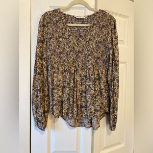 Sonoma Floral Peasant Top, Size S